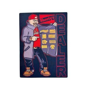 SHORTY'S Dealer Cartoon Skateboarding STICKER Chad Muska